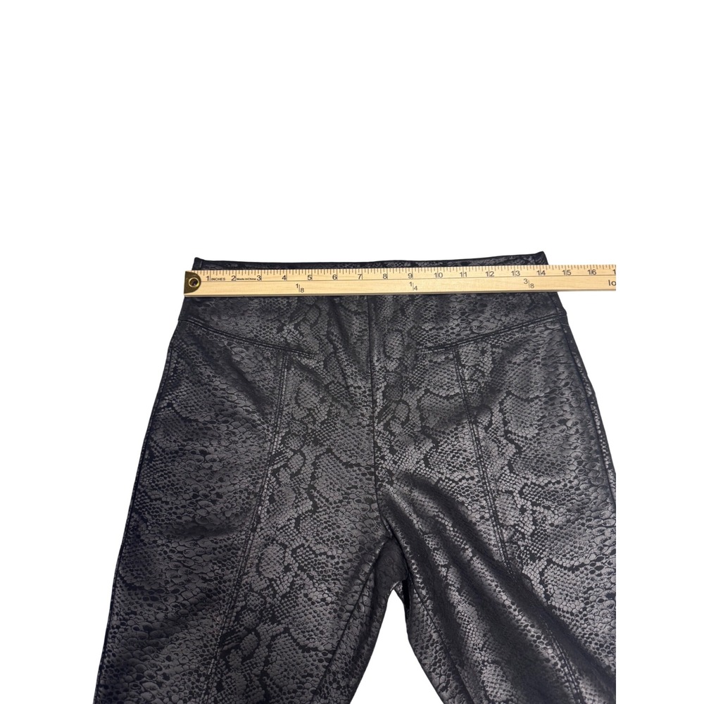 Anna & Ava Womens Black Snakeskin Embossed Leggings High Rise Pants Medium NEW - Picture 4 of 5